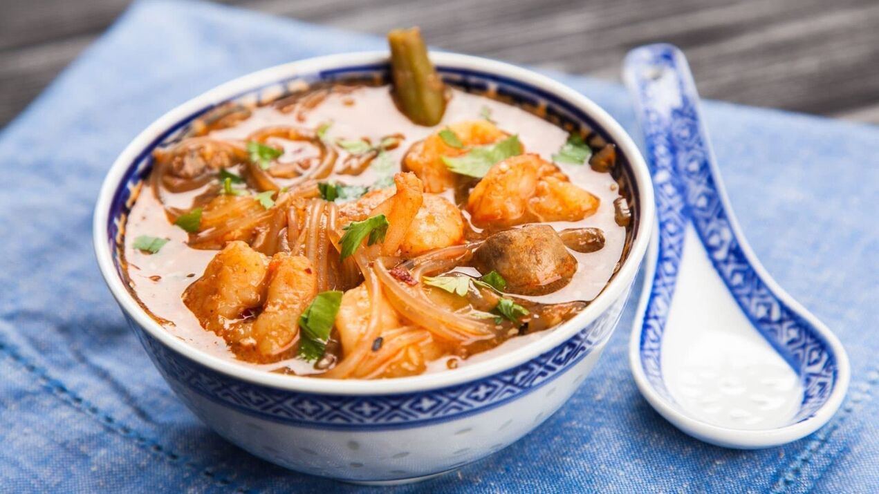 soupe aux crevettes pour la puissance