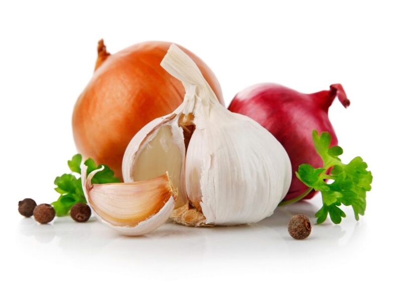 ail et oignons pour augmenter la puissance